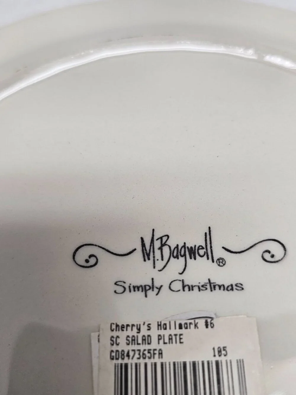 1 Caffco Simply Christmas Ornament Holiday Polka Dots Plate 9” M Bagwell Rare #1
